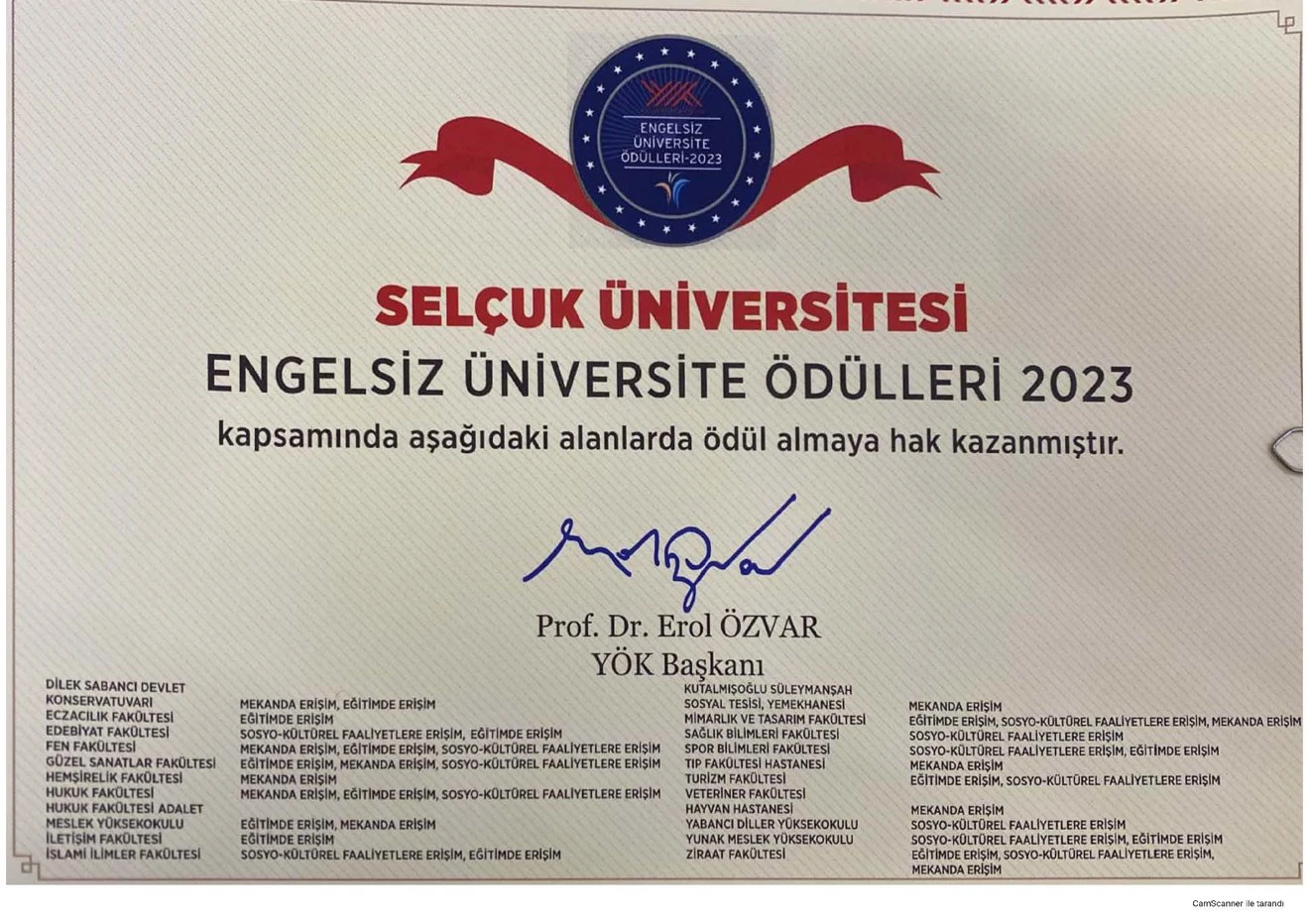 Engelsiz Üniversite Ödülleri 